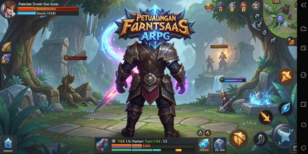 Tampilan gameplay seru 116X dengan aksi ARPG yang mendebarkan.
