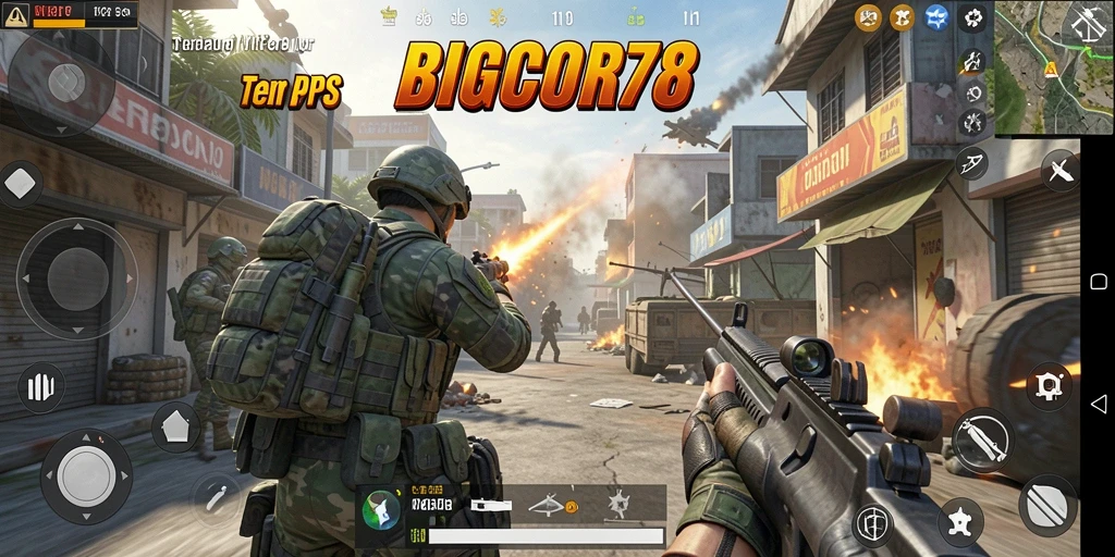 Gameplay mendebarkan BIGCOR78 dengan aksi tembak-menembak seru.