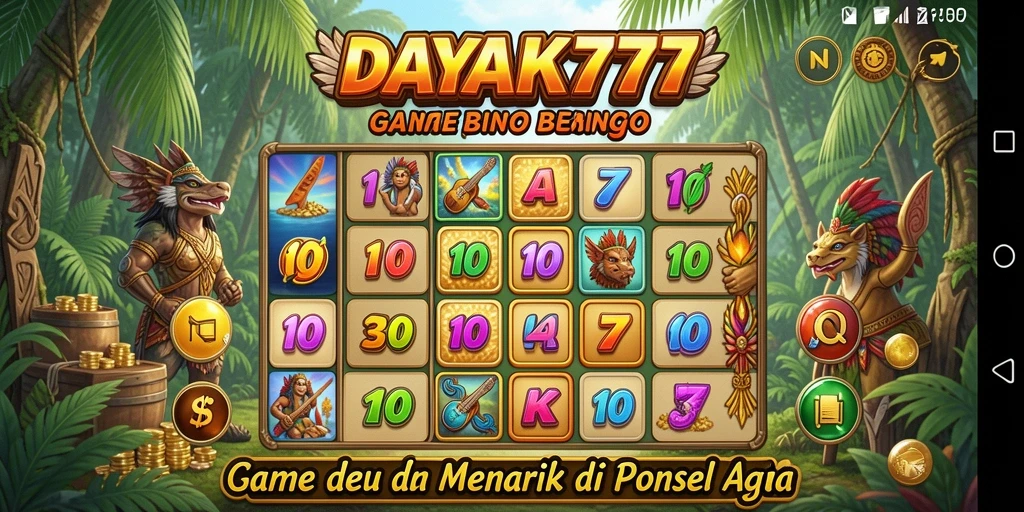 Screenshot DAYAK777 menampilkan keseruan gameplay Bingo dengan teman.