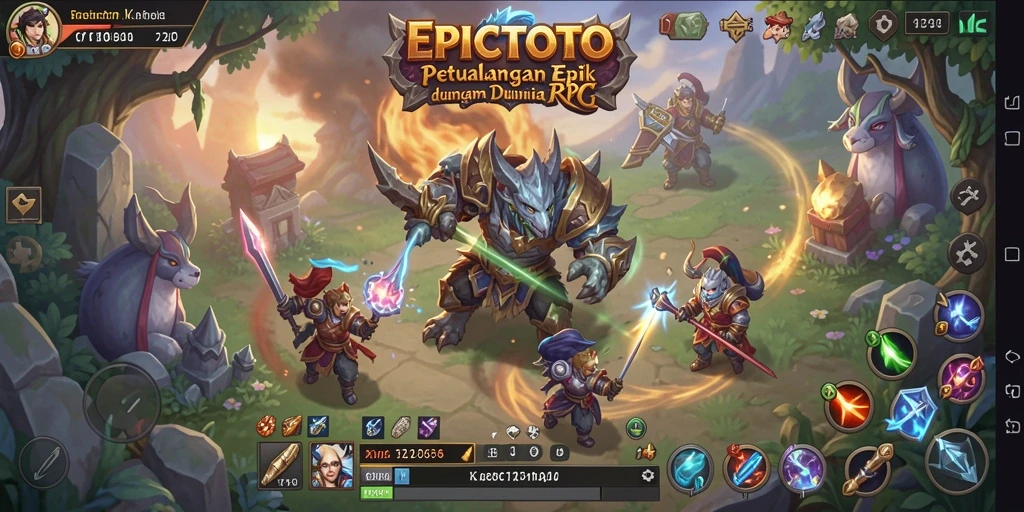 Tampilan aksi seru dalam gameplay EPICTOTO yang mengasyikkan.