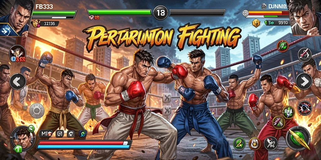 Tampilan aksi seru di FB333 dengan karakter Fighting yang menarik.
