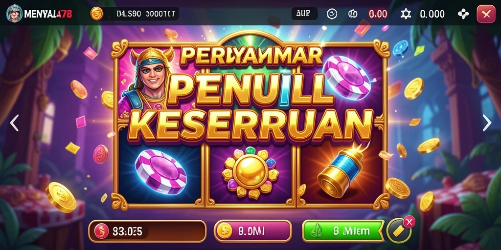 Tampilan gameplay MENYALA78 yang menarik dan penuh warna.