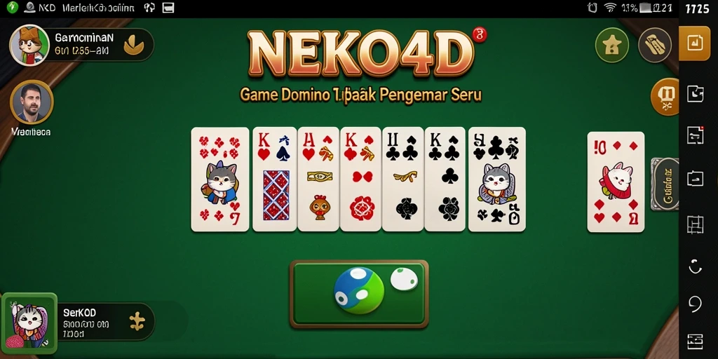 Tampilan gameplay Domino yang seru dan interaktif di NEKO4D.