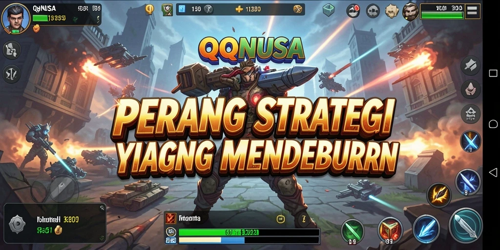 Tampilan gameplay intens dan strategi di QQNUSA.