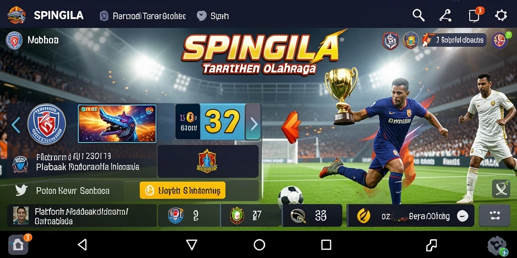 Screenshot gameplay SPINGILA saat melakukan taruhan olahraga.