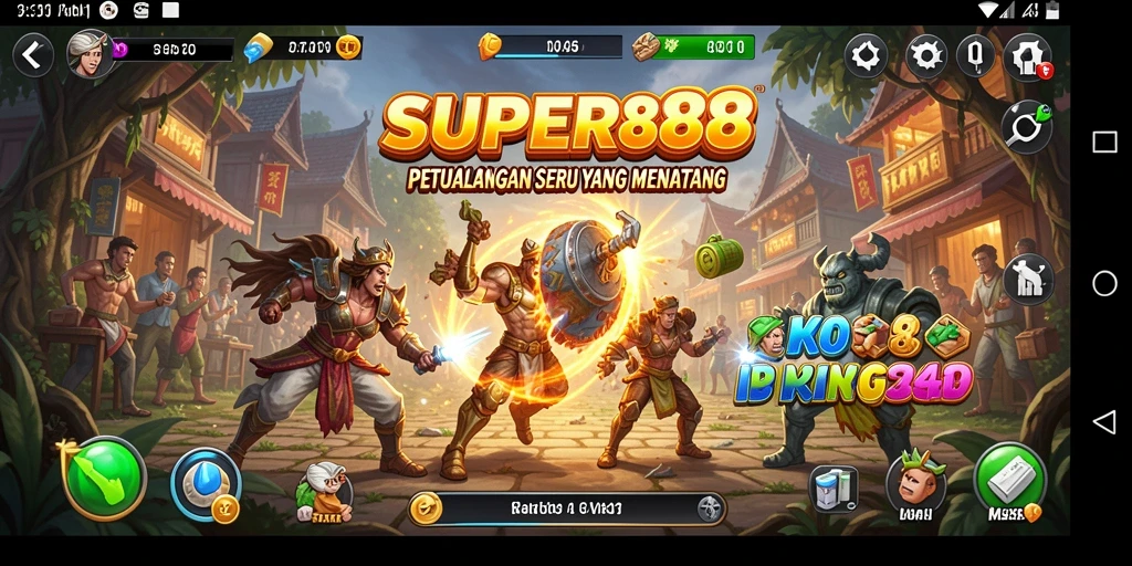 Tangkapan layar gameplay SUPER88 menunjukkan aksi petualangan yang mendebarkan.