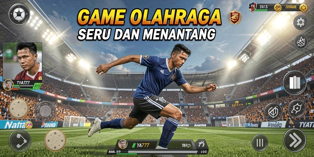 Screenshot utama TYA777 menampilkan pertandingan sepak bola yang seru dan mendebarkan.