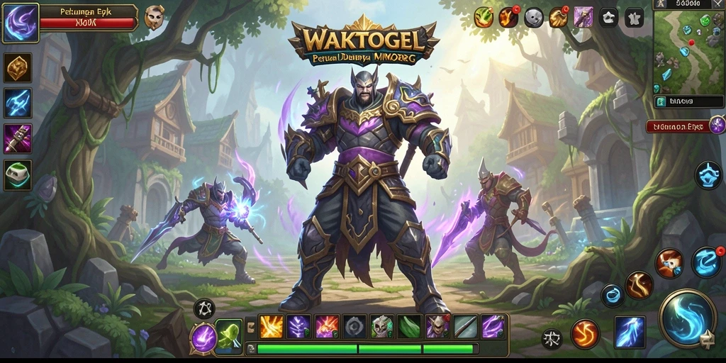 Tangkapan layar utama WAKTOGEL menampilkan aksi seru dalam gameplay MMORPG.